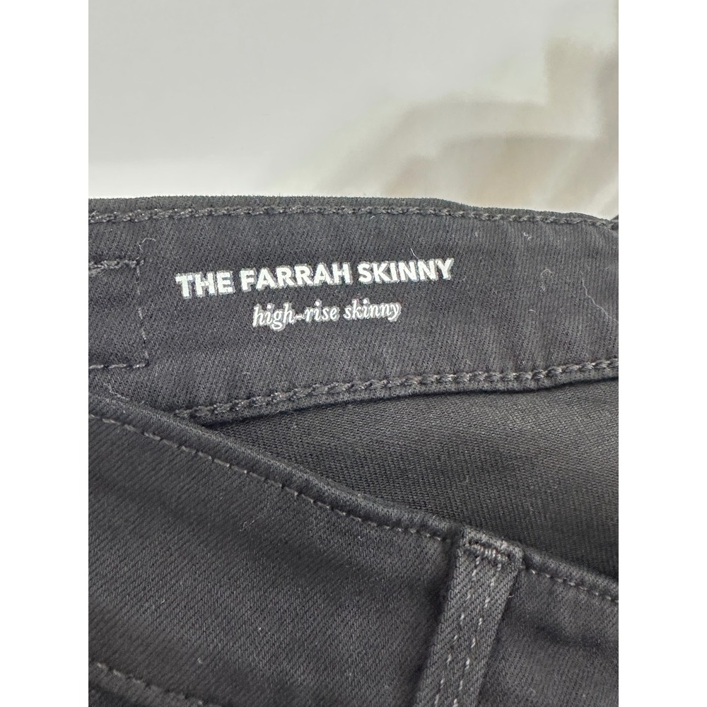 AG Adriano Goldschmied The Farrah Skinny High Rise Jeans Black 27R - Picture 5 of 6